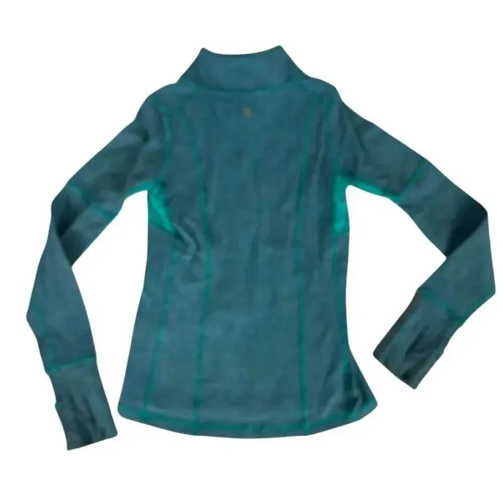 Ivivva by Lululemon Teal 1/4 zip Popover size 8